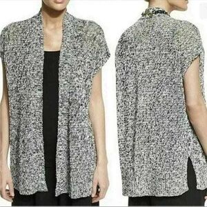 Eileen Fisher Knit Cardigan Sweater Organic Linen Cotton Small